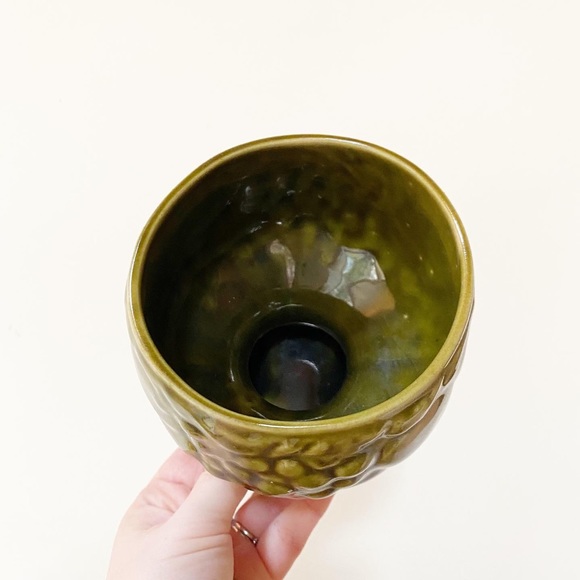 Vintage Green Mid Century House Plant Planter Display Pot Holder Boho Decor - Picture 4 of 5